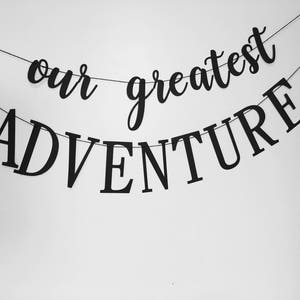Our Greatest Adventure Baby Shower in Custom Colors Adventure awaits Baby Shower Decorations image 5