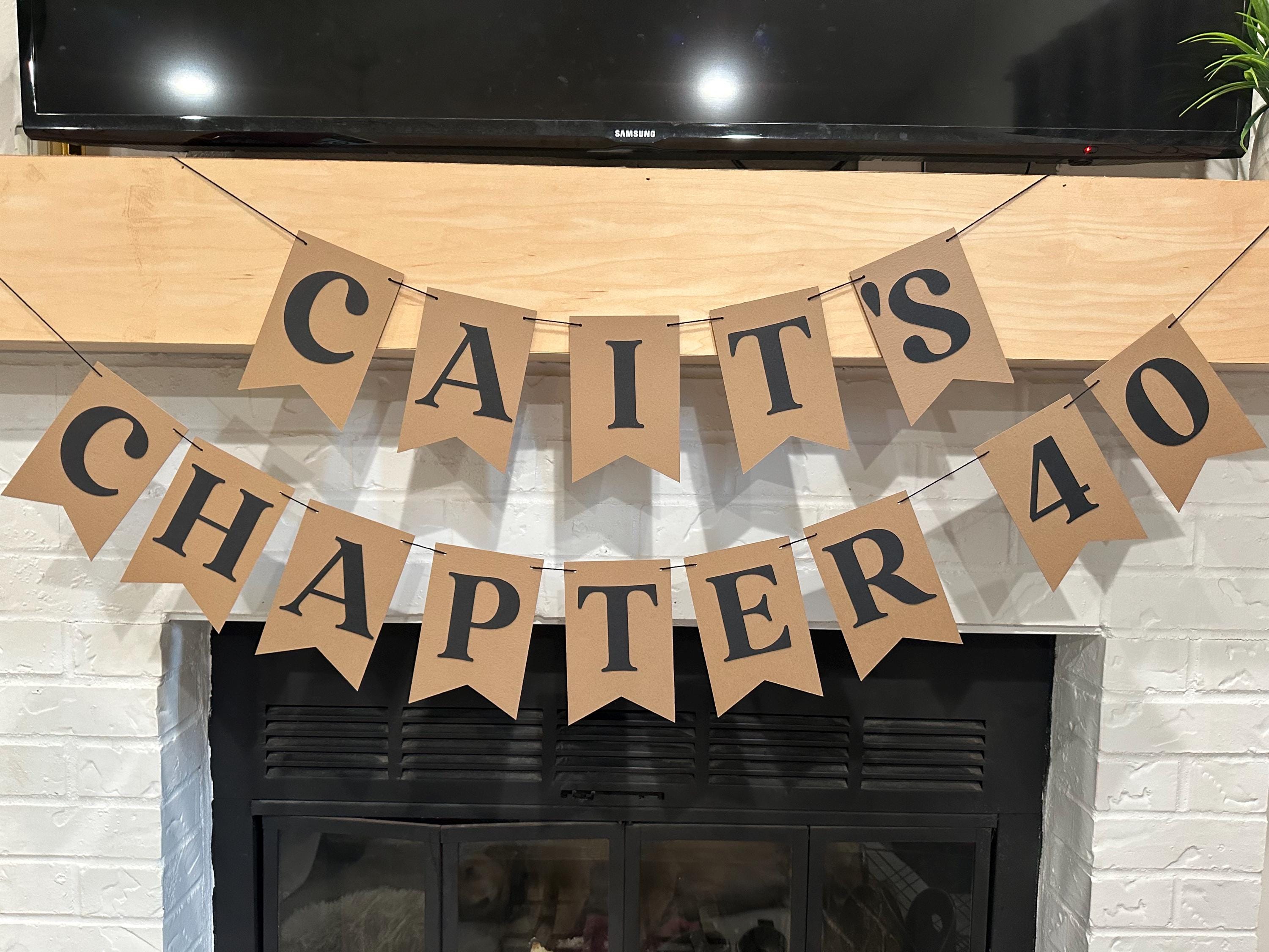 Personalized Chapter Birthday Banner | Book Theme Party Decor | One for ...