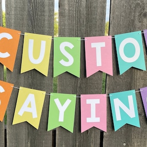 Custom Saying Cardstock Banner: Personalized Party Decor