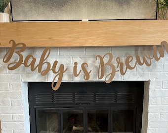 A Baby is Brewing Banner | Coffee Themed Baby Shower Banner