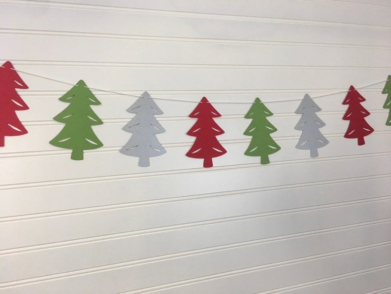 Tree Banner Tree Garland Christmas Tree Banner Christmas Etsy