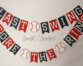 Baseball Bachelorette Party Banner | Last Swing Before The Ring Banner
