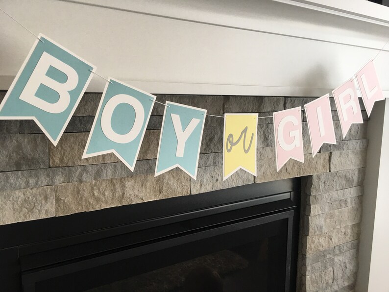 BOY or GIRL Gender Reveal Banner Gender Reveal Banner Etsy