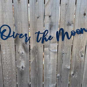 Over the Moon Banner | Over the Moon Sign | Over the Moon Baby Shower Decorations | Moon Party |