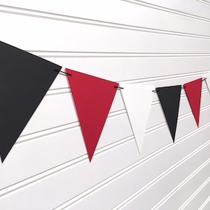 Custom Cardstock Pennant Banner: Graduation Party Decor, Triangle Garland