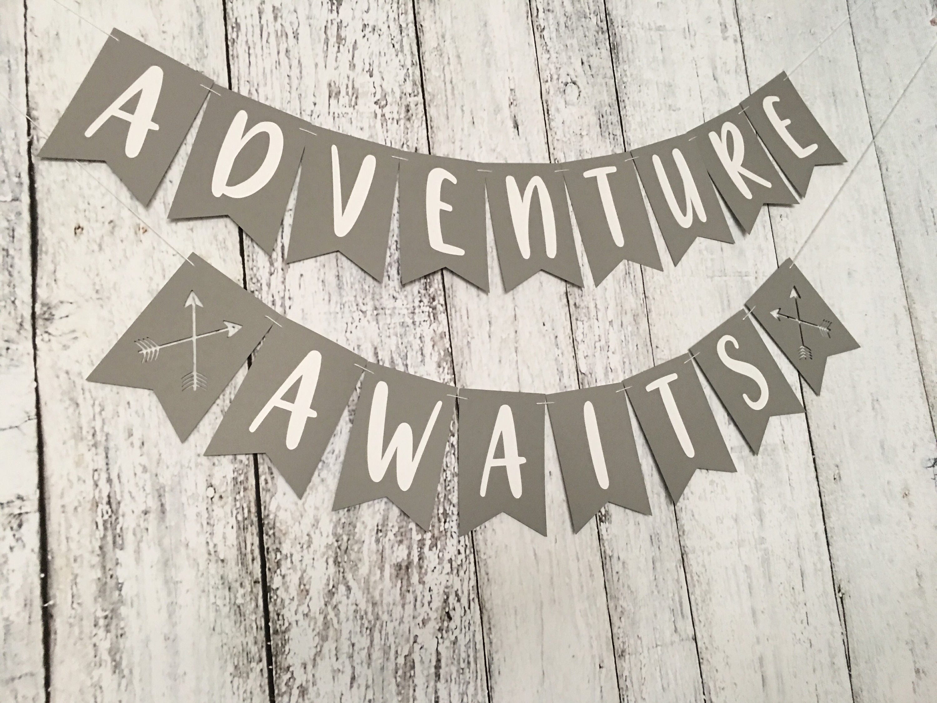 Adventure Awaits Banner in Custom Colors Graduation Banner - Etsy
