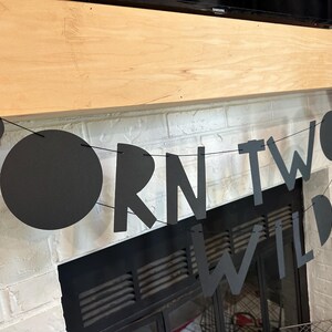 Born Two Be Wild Banner in Custom Colors | Safari Jungle 2nd Birthday Party image 4