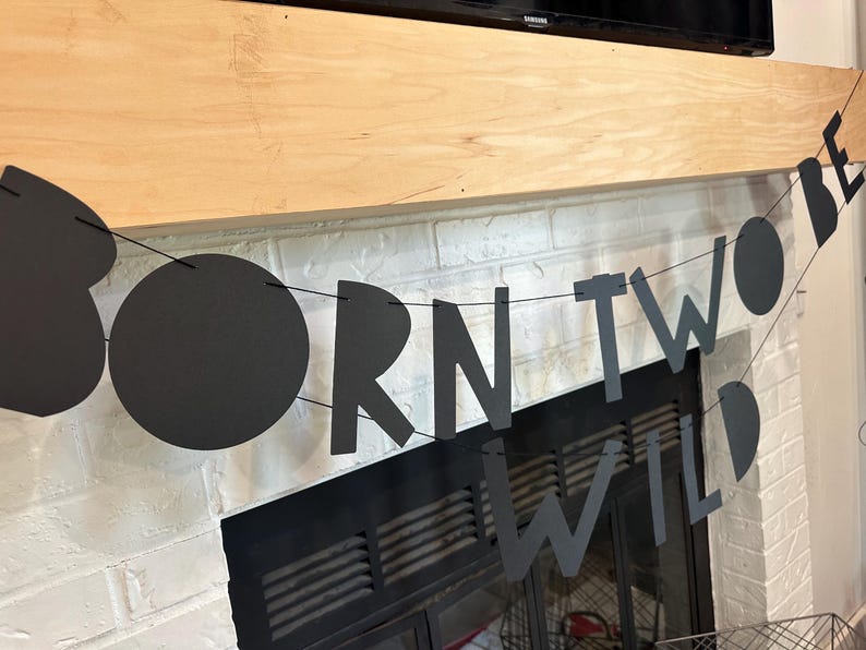 Born Two Be Wild Banner in Custom Colors | Safari Jungle 2nd Birthday Party image 4