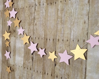 Star Banner Made in Custom Colors | Star Garland | First Birthday Party Decorations | Star Backdrop | Galaxy Party | Baby Shower Decorations