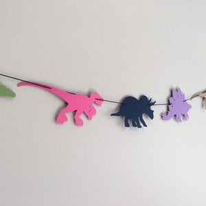 Girl Dinosaur Banner in Custom Colors | Dinosaur Banner |