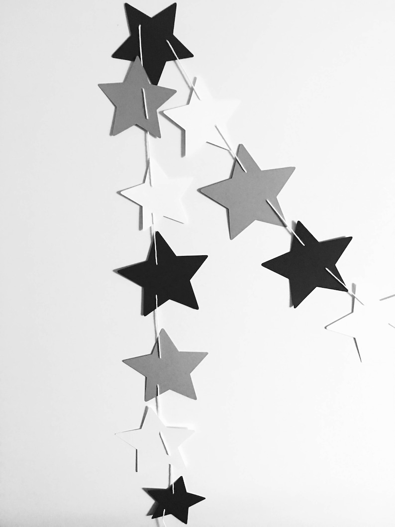 Star Banner monochromatic Star Banner Star Garland black and White and