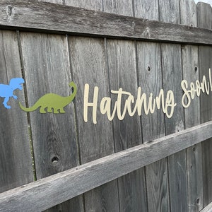 Hatching Soon Dinosaur Banner: Baby Shower Decor