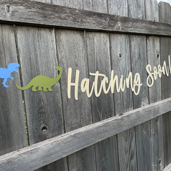 Hatching Soon Banner | Hatching Soon Dinosaur Banner | Hatching Soon Baby Shower | Dinosaur Baby Shower Theme