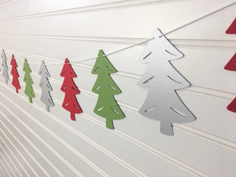 Tree Banner Tree Garland Christmas Tree Banner Christmas Etsy