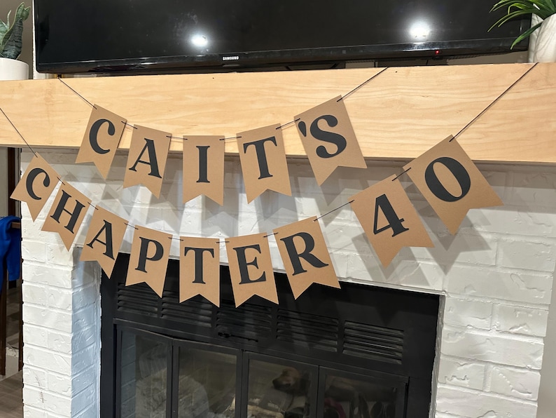 Personalized Chapter Birthday Banner | Book Theme Party Decor | One for ...
