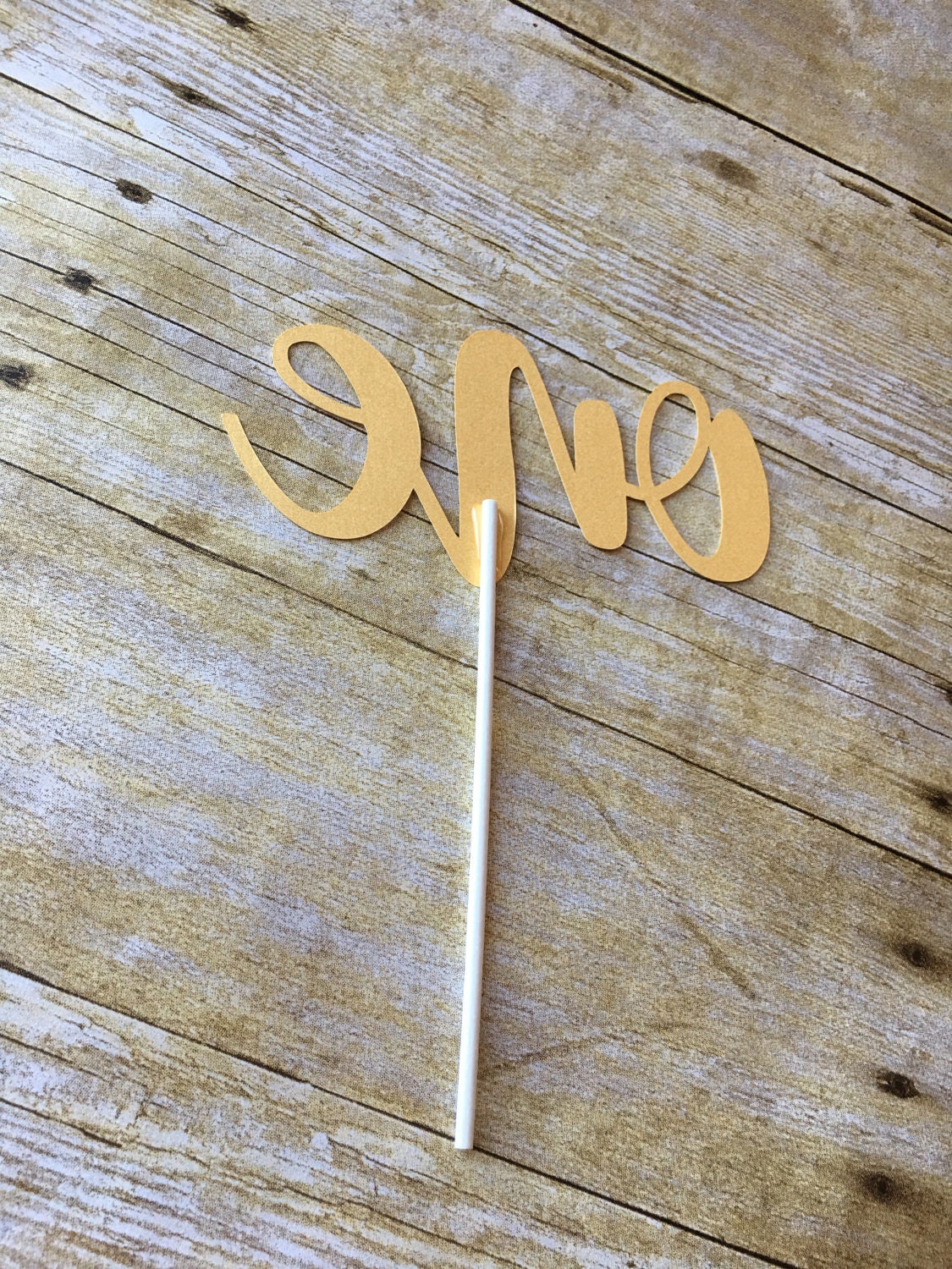 One Cake Topper Cardstock Paper Cake Topper First Birthday Etsy