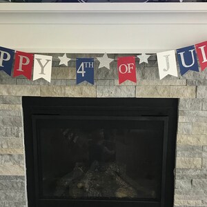 Pancarta del 4 de julio/Decoraciones de fiesta en rojo, blanco y azul