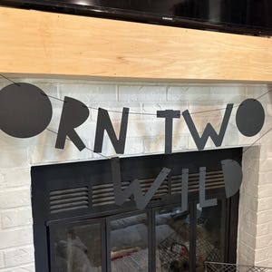 Born Two Be Wild Banner in Custom Colors | Safari Jungle 2nd Birthday Party image 1
