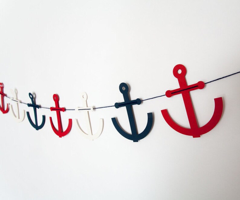 Anchor Garland Anchor Banner Nautical Banner Nautical Garland image 4