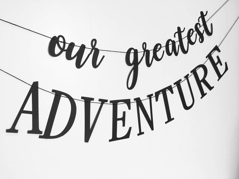 Our Greatest Adventure Baby Shower in Custom Colors Adventure awaits Baby Shower Decorations image 6