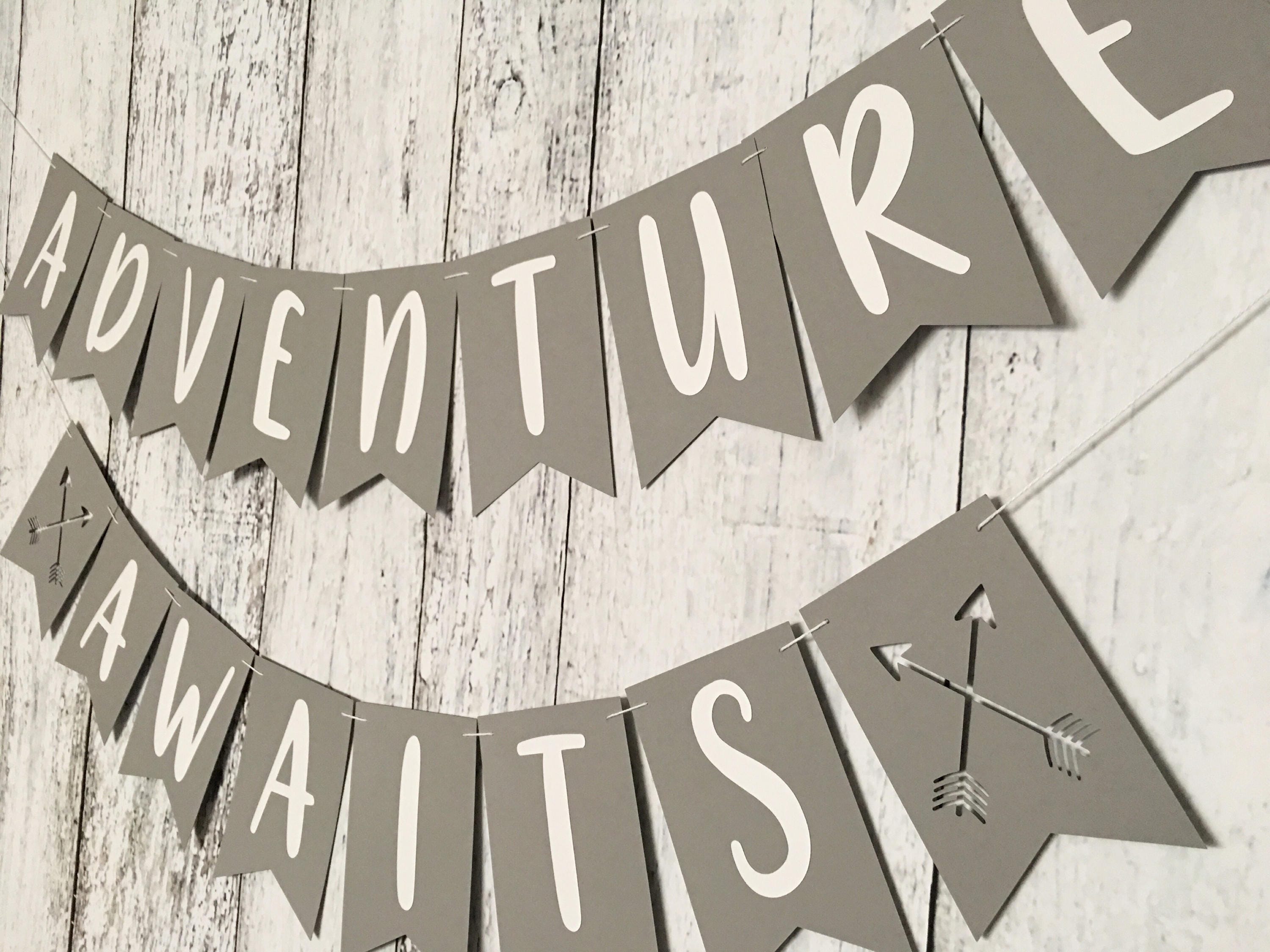 Adventure Awaits Banner in Custom Colors Graduation Banner - Etsy
