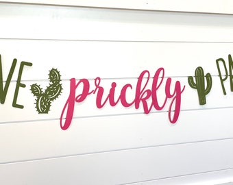 One Prickly Pair Banner | Cactus Twins First Birthday Party Decor