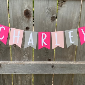 Custom Saying Cardstock Pennant Banner: Birthday Party Decor