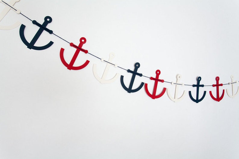 Anchor Garland Anchor Banner Nautical Banner Nautical Garland image 3