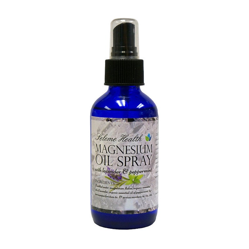Magnesium Oil Spray with Lavender and Peppermint Essential Etsy