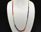 Chakra Stack Genuine Gemstone Necklace (86cm 34in)