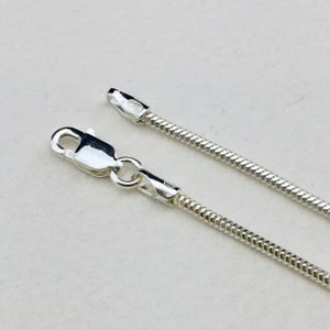 For Your Pendant....Italian .925 Sterling Silver Chain: SNAKE (1.5mm / 44cm and 45cm Lobster Claw)