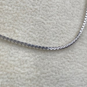 For Your Pendant....Italian Rhodium Plated .925 Sterling Silver Chain: BOX (1.5mm / 45cm Spring Ring)