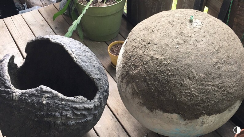 Large Decorative cement garden sphere 22 image 5