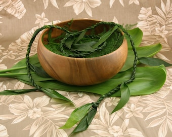 Lei "Ti Leaf Lei" - Fresh Ti Leaf from Hawaii - Choose Your Delivery Date! - Leis for Men Graduation Weddings Birthday Hawaii
