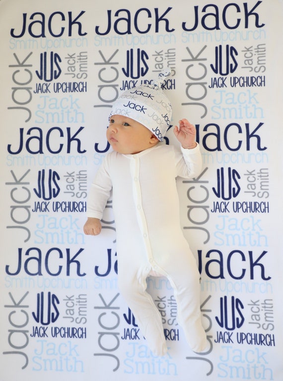 baby boy name blanket