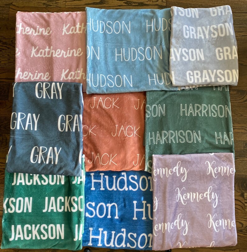 Monogram Blanket Personalized Blanket Custom Blanket Etsy