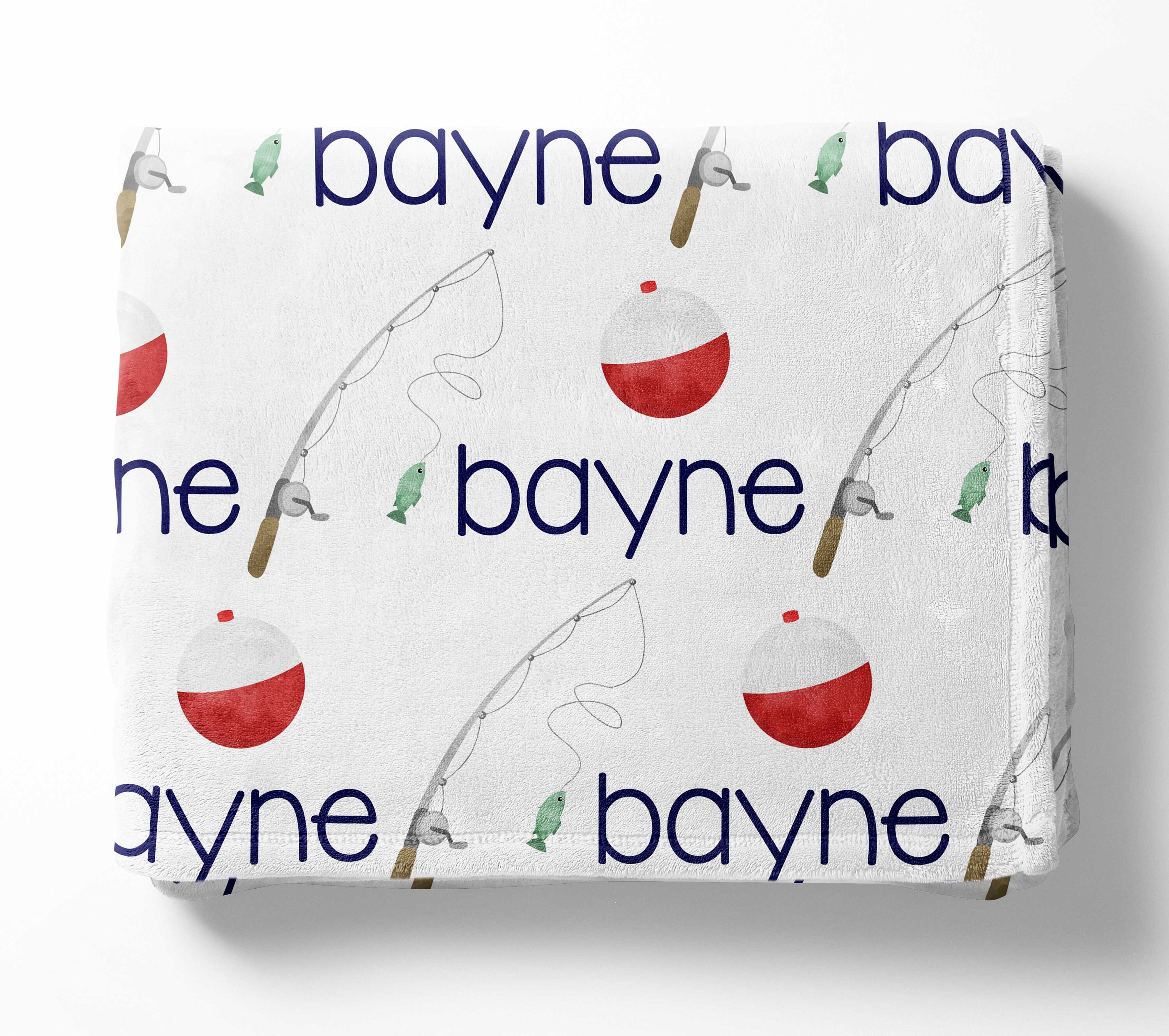 Fishing Blanket Personalized Baby Blanket Monogram Baby Etsy