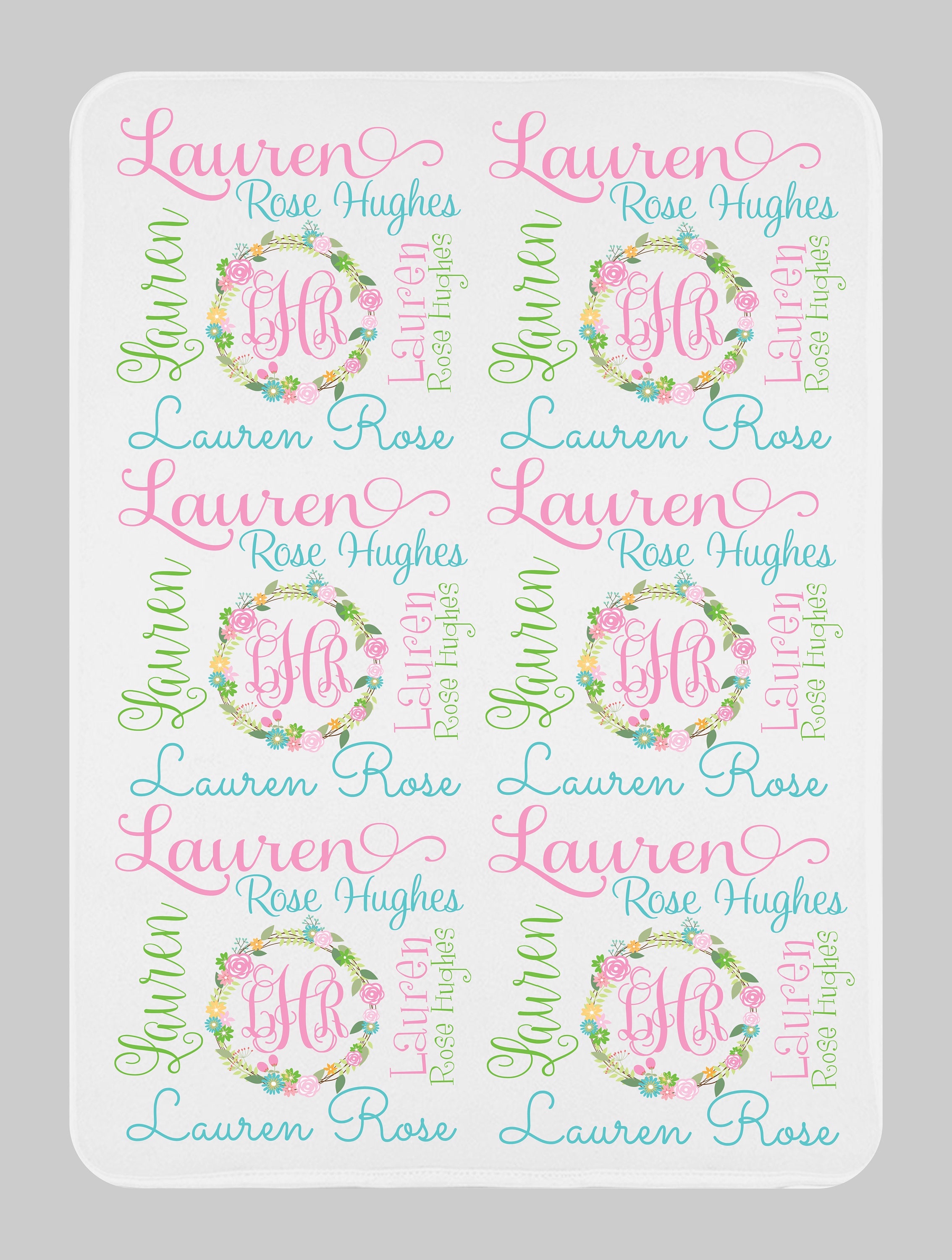 Personalized Girl Blanket Monogram Baby Blanket Etsy