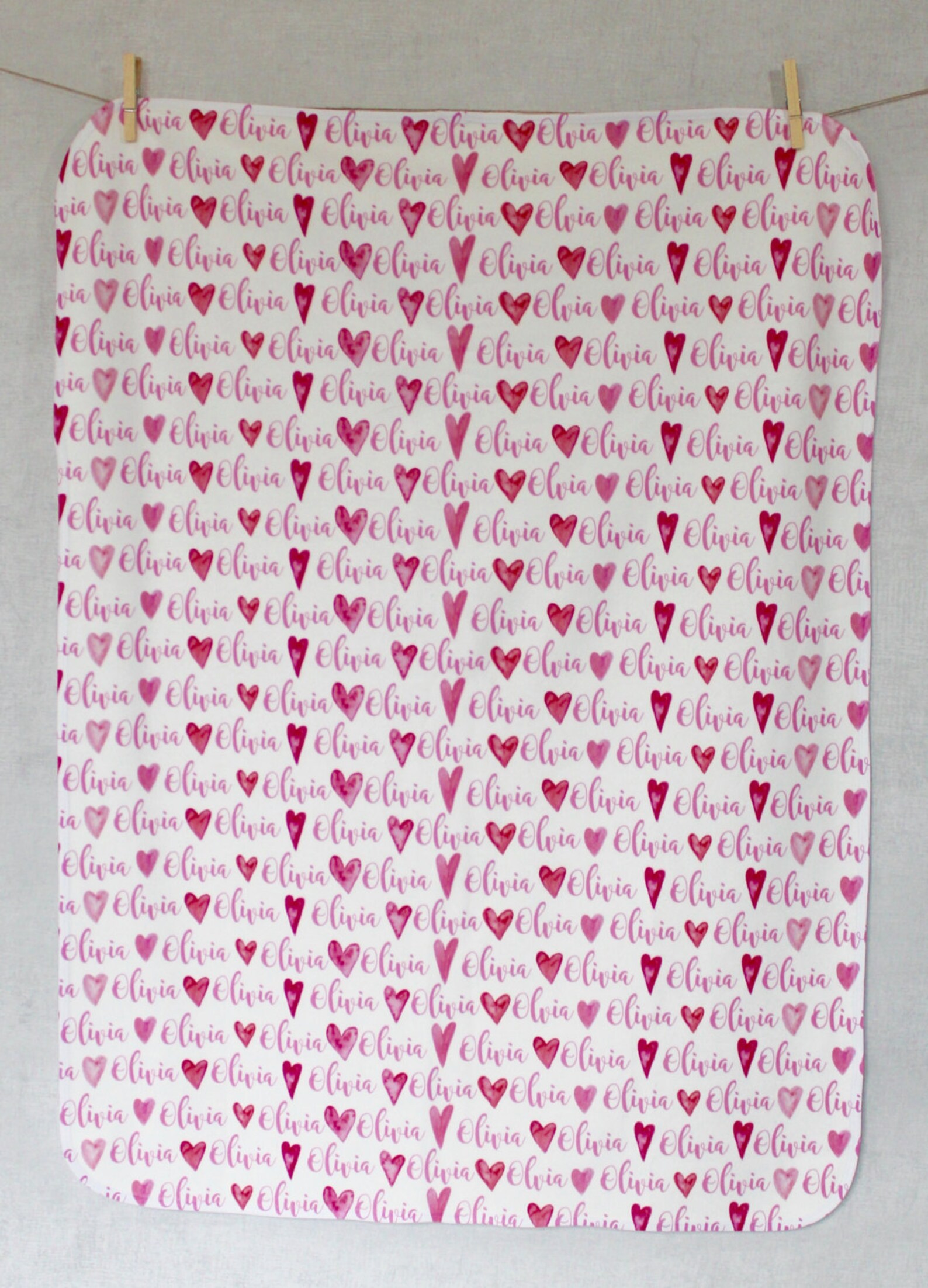 Heart designed blanket for valentine Heart Baby Girl Blanket Valentines Day Girl Gift Monogram - Etsy