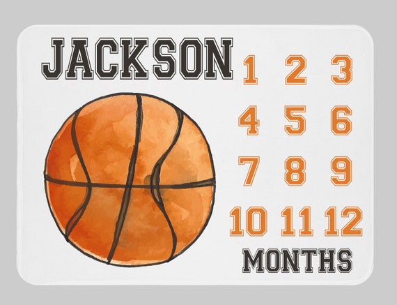 Basketball milestone blanket hot sale