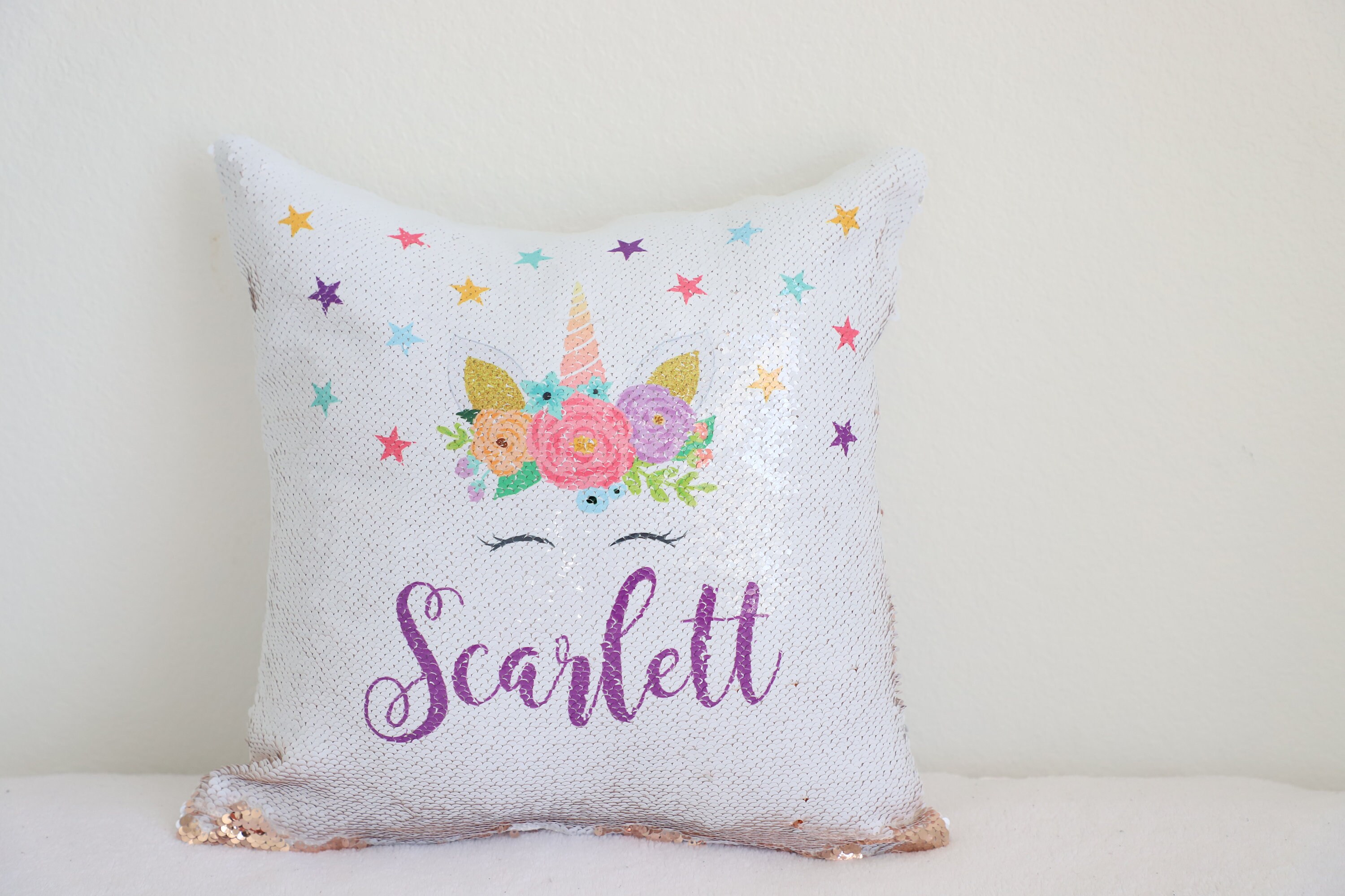 personalized flip pillow