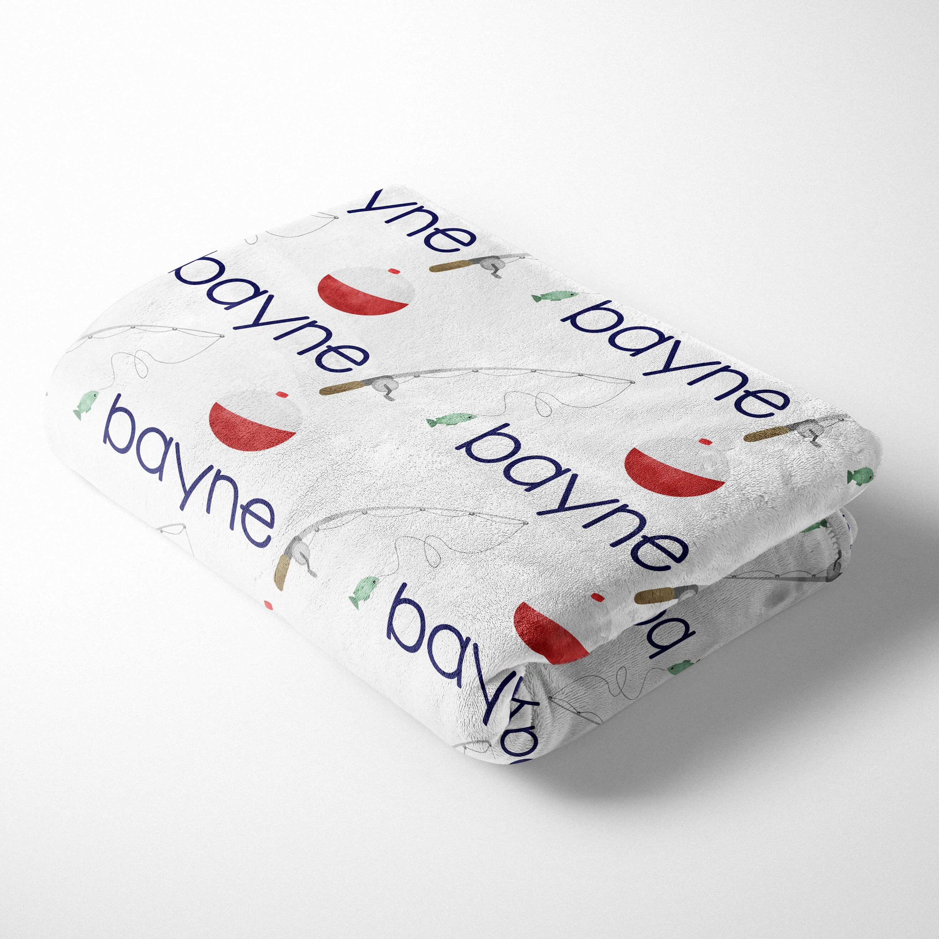 Fishing Blanket Personalized Baby Blanket Monogram Baby Etsy