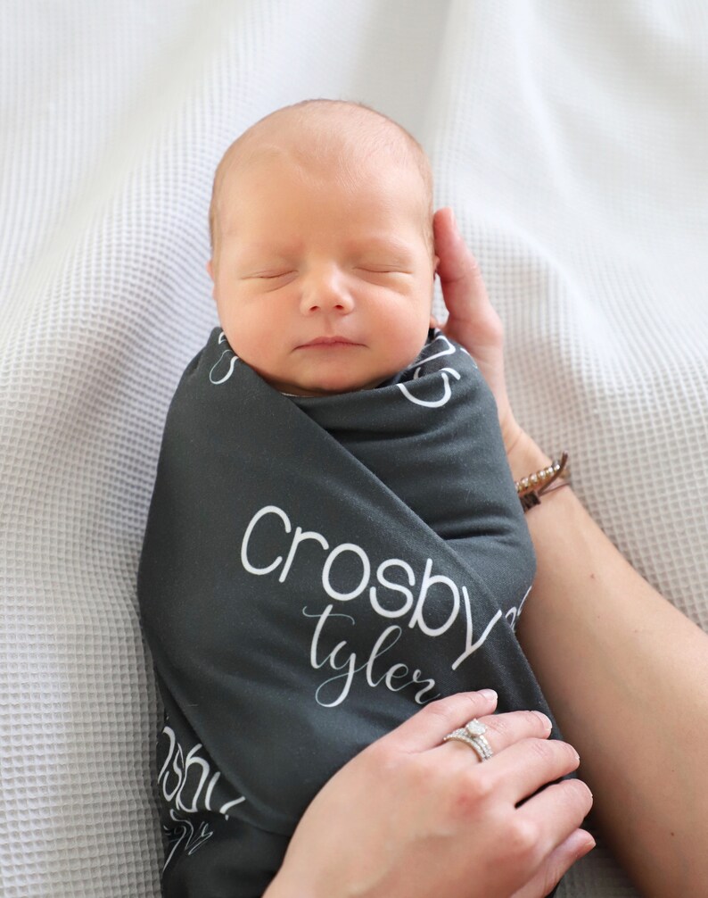 Baby Boy Swaddle and Hat Baby Personalized Swaddle Blanket Etsy