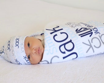 Name Blanket - Baby Boy Name Blanket - Monogram Baby Blanket- Boy Blanket- Personalized Baby Blanket - Baby Blanket Personalized