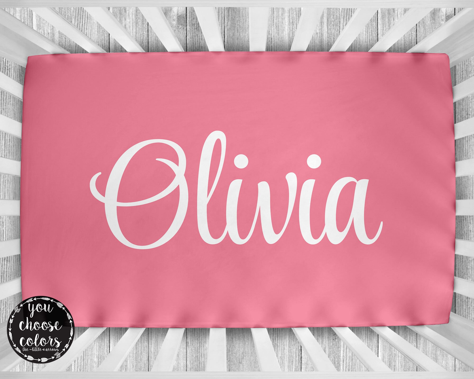 Personalized Crib Sheet Baby Crib Sheet Girl Boy Crib Etsy