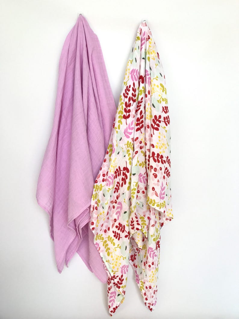 Floral Swaddle Floral Blanket Floral Nursery Muslin Etsy.de