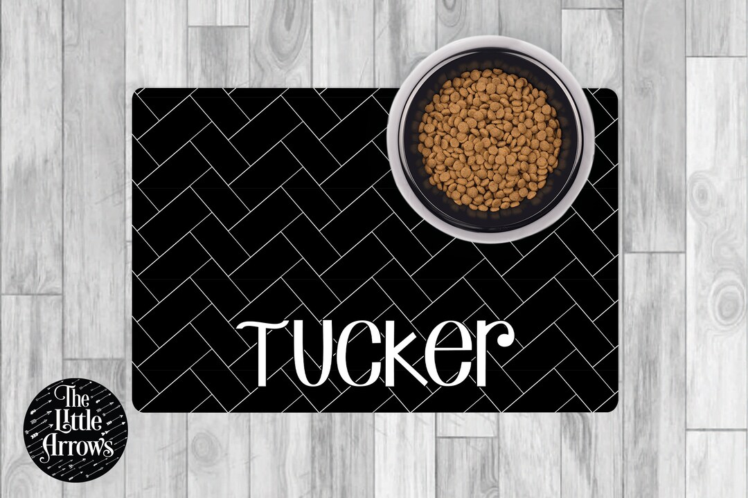 Personalized Pet Mat Monogram Pet Bowl Mat Pet Name Placemat