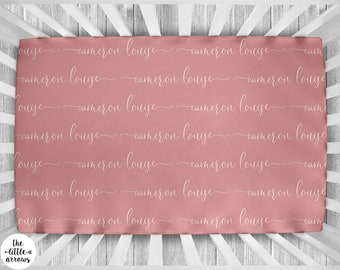 Personalized Crib Sheet - Baby Crib Sheet - Boy Girl Crib Sheet - Personalized Nursery Bedding - Monogram Crib Sheet - Crib Sheet