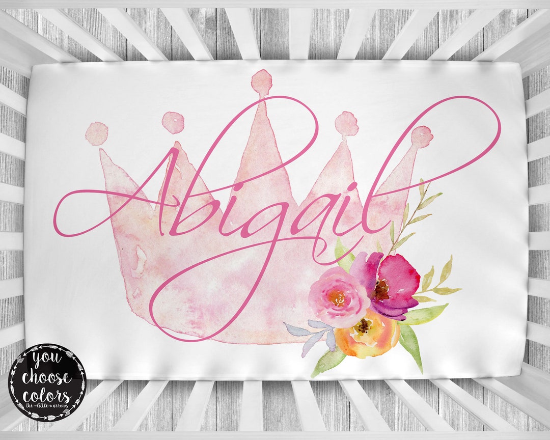 Personalized Crib Sheet Baby Girl Crib Sheet Personalized Nursery
