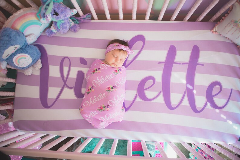 Personalized Crib Sheet Baby Girl Crib Sheet Boy Crib Etsy